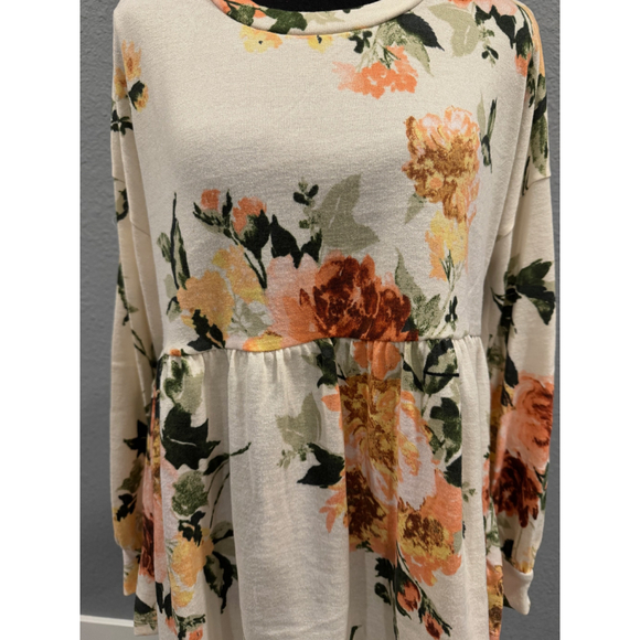 White Birch Women's Floral Peplum Top | Sz Small | NWOT - Picture 5 of 12